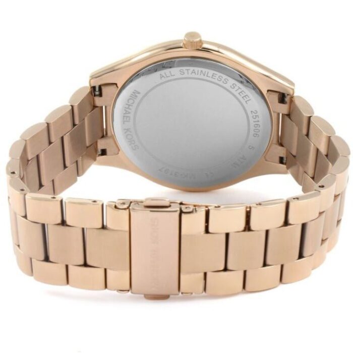 Michael Kors Ladies Slim Runway Rose Gold Motif Watch - MK3336 - Image 2